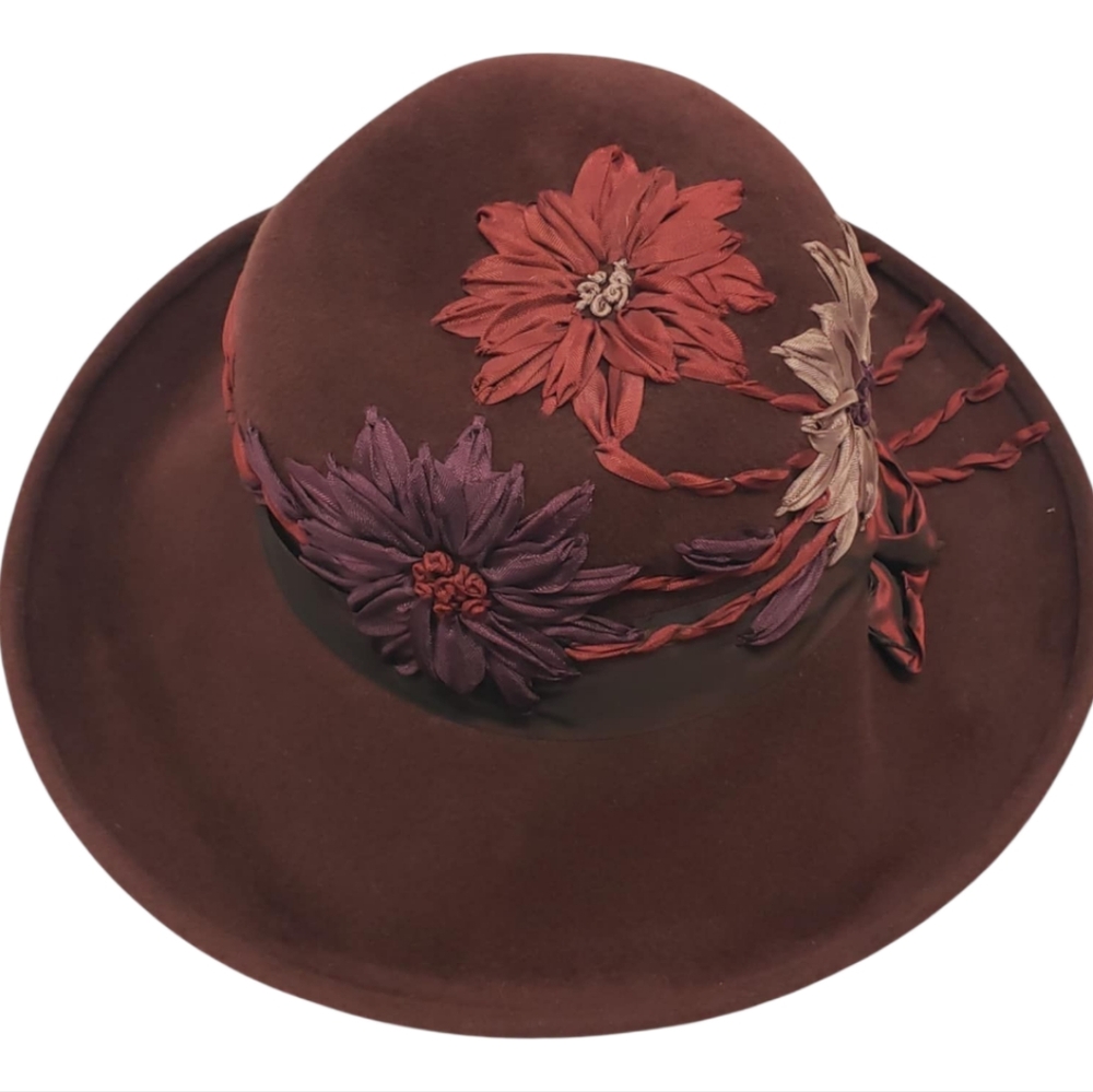 Louise‎ Green Santa Monica Burgundy Millinery Hat